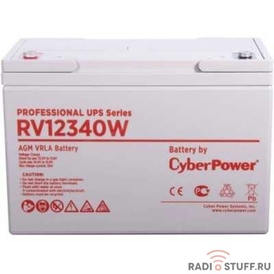 CyberPower Аккумуляторная батарея RV 12340W (12В/93 Ач), клемма М6, ДхШхВ 305х168х208мм, вес 31,1кг, срок службы 10 лет