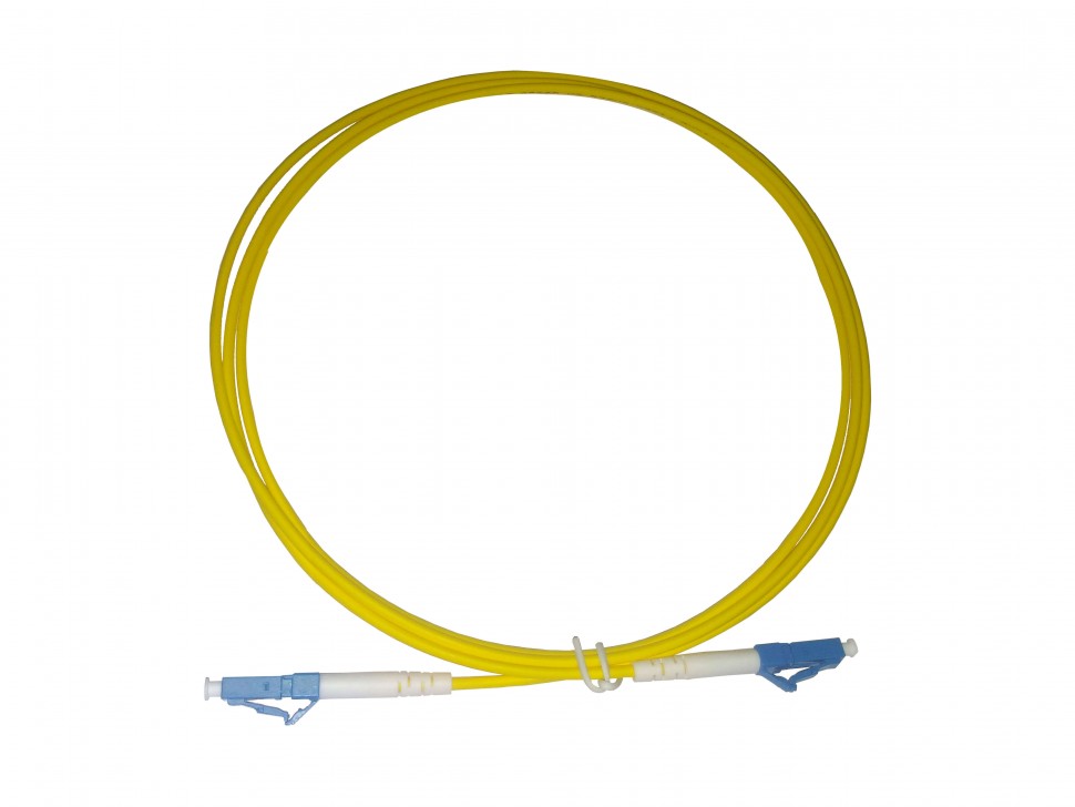 Патч-корд оптический соединительный LC-LC/UPC SM Simplex 3.0мм 9/125, 1.5м, LSZH