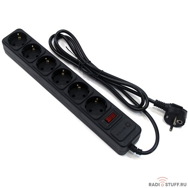 5bites SP6B-150 Сетевой фильтр SP6B-150 5S / 3*0.75MM2 / 5M / BLACK