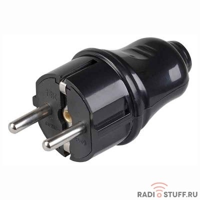 Iek EVP10-16-01-K02 ВПп10-02-Ст Вилка разборная прямая с з/к 16А черная