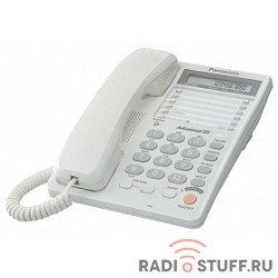 Panasonic KX-TS2365RUW (белый) {16-зн ЖКД, однокноп.набор 20 ном., автодозвон, спикерфон }