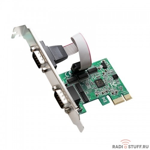 KS-is KS-575 Контроллер PCIe COM RS232 x 2 											